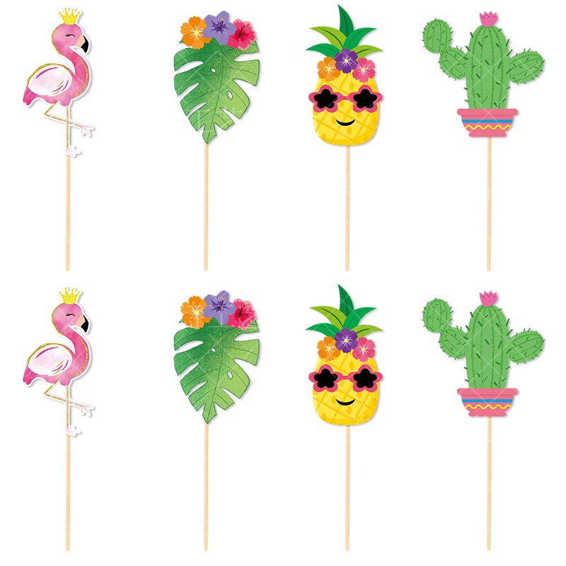 Amazon Hawaiian Summer Party Cake Decoration Inserte Tropical Beach Party Decoration Cake Plugin