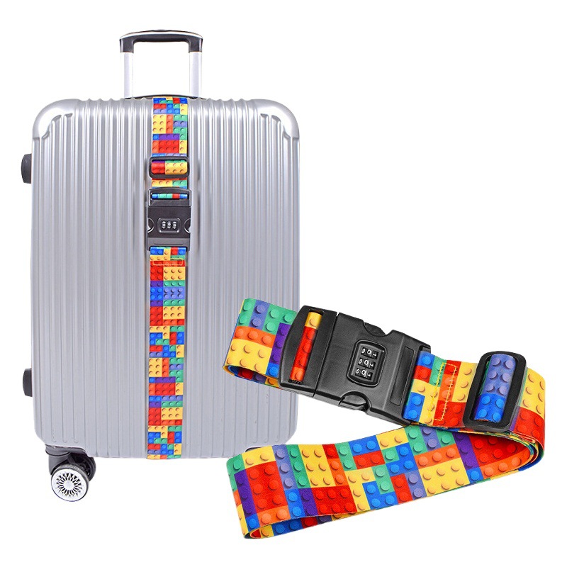 Password One-word Packing Belt Cross Suitcase Luggage Belt Trolley Case Bundle Portable Tying Rope Polyester Luggage Belt