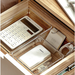 Drawer storage box, free combination tableware, cosmetics storage basket, jewelry transparent plastic desktop storage basket