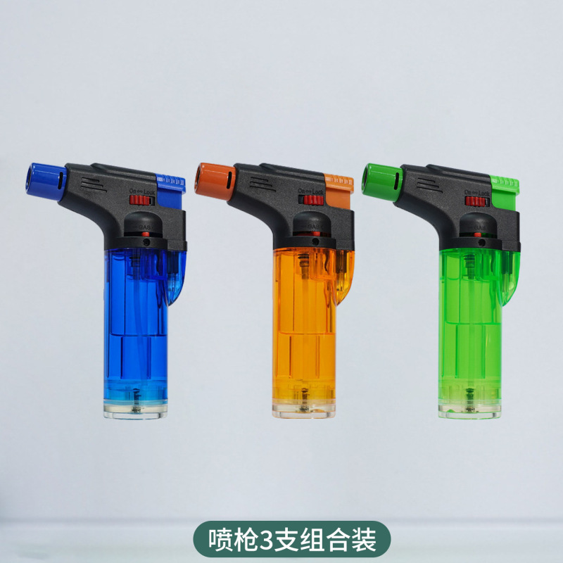 新打火机高级防风直冲打火机点火器点艾条神器点雪茄充气焊枪喷枪|undefined