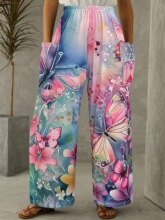 E 82042 Animal Print High Waist Pants ӡ����������