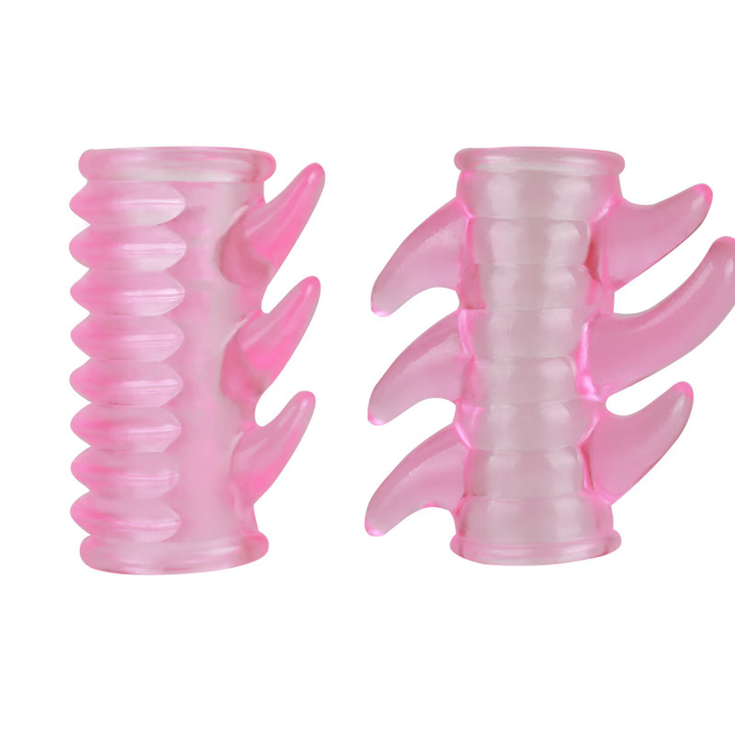 Men’s Threaded Locking Penis Ring, Soft Silicone Textured Couples Aid, 6-Spike Design — detail image 7