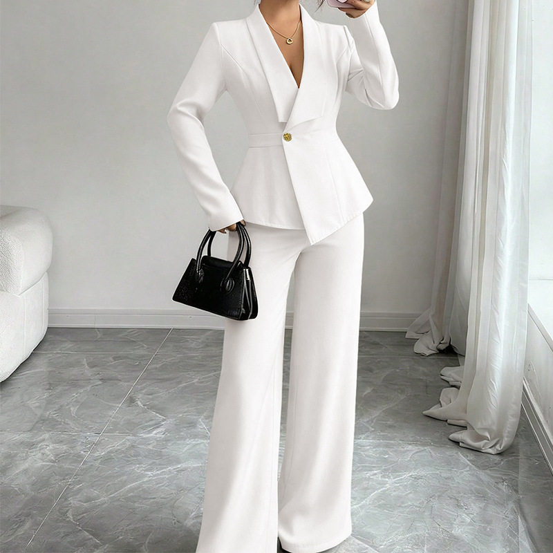 ELLE Rui Chuo 2026 Spring Cross-Border European And American Style Elegant Jacket Casual Long Pants Foreign Trade_ecoleips.com