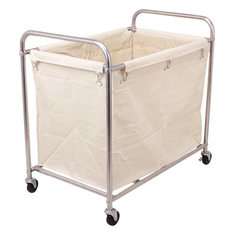 Cloth cart reinforced stainless steel Hotel hotel service cone linen cart laundry dirty linen recycling trolley