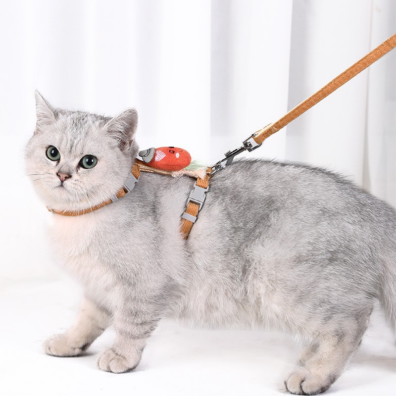 Kit de cuerda de tracción para gatos ajustable I-shaped cat chain correa de pecho para gatos para salir al por mayor artículos de mascotas especiales