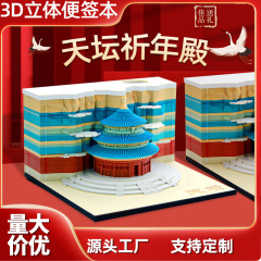 クリエイティブギフト天壇レトロ建築2025カレンダーメモパッドハリーポッター立体3Dメモデスクトップ装飾品