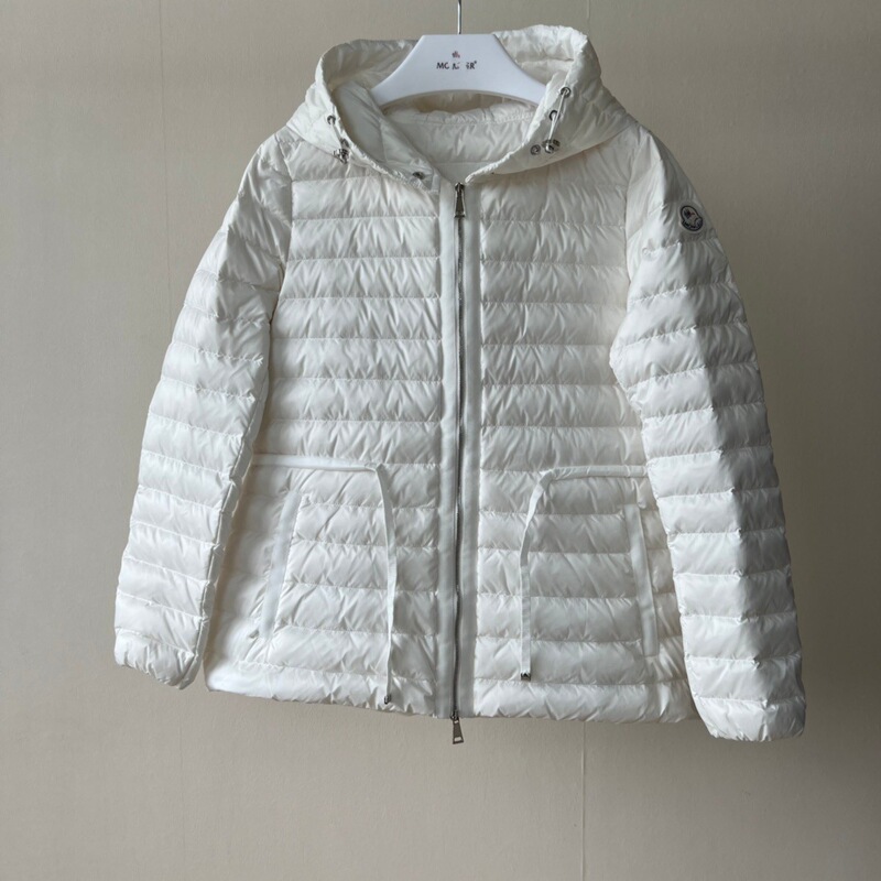 Exclusive In-Stock: Correct Version M Brand Women's Lightweight Simple Hooded Down Jacket with Drawstring Pockets for Autumn and Winter