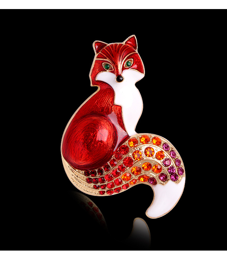 Brooches Classification Elegant Cute Pin Fox Alloy Plating Inlay Rhinestones Women's Brooches