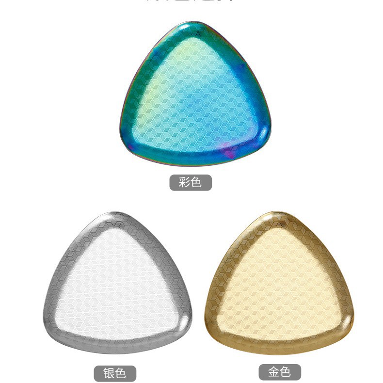 Cubo de almacenamiento bandeja de joyería triangular nórdica decoración ligeramente lujoso alto perfume cosmético lavabo