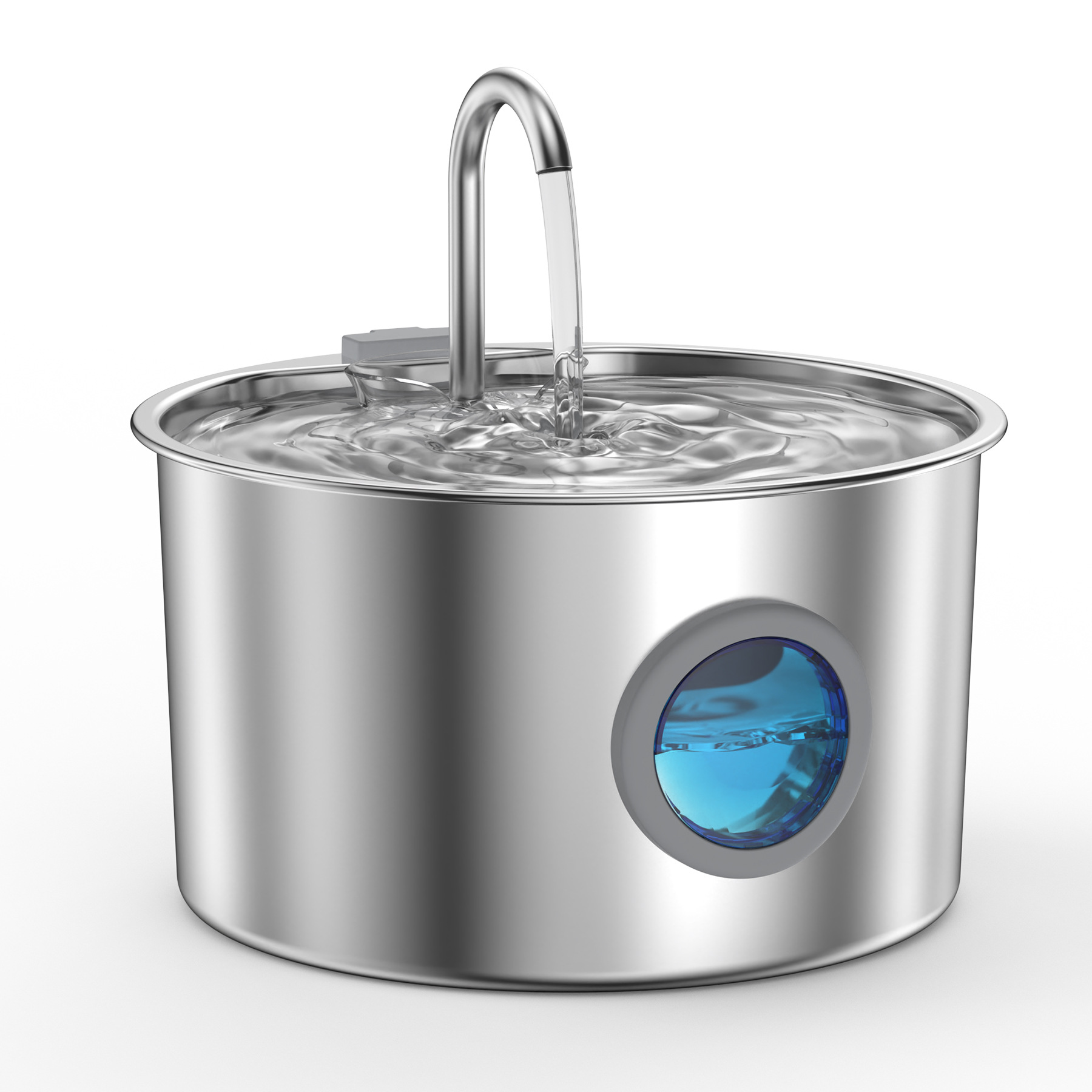 Transfronterizo caliente 3.2L bebedor de agua para mascotas de gran capacidad 304 grifo de acero inoxidable silencioso para gatos y perros