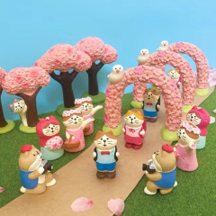 日本の猫の装飾品、桜祭り、トレンディなおもちゃの人形、ブラインドボックス、DIY制作アクセサリー、樹脂工芸品、小さな装飾品