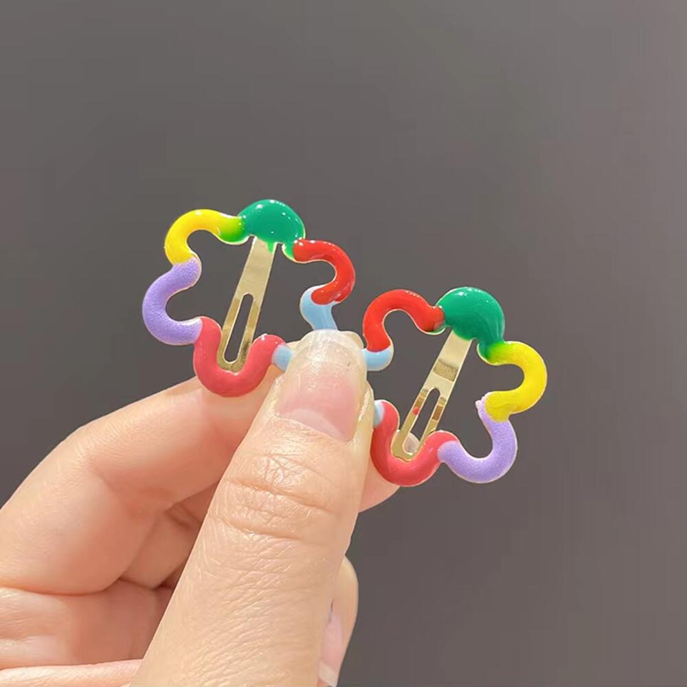 Children's candy-colored flower bb hair clip for girls, child bangs short hair clip hair accessory, child princess cute versatile hair pin hair accessory