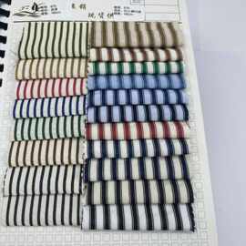 春夏色织新品韩风肌理高品质格子条纹男女童装衬衫连衣裙吊带鞋材