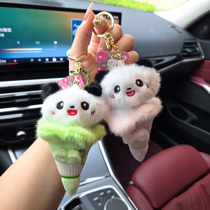 网红可爱卡皮巴拉挂件毛绒玩具公仔小熊猫包包挂饰钥匙扣娃娃玩偶|undefined