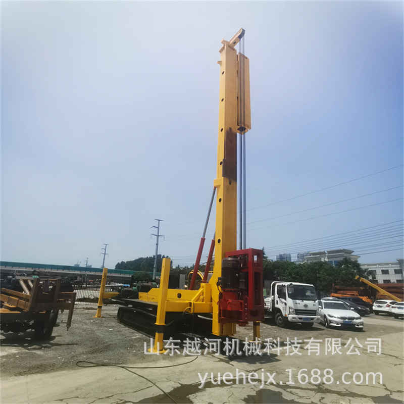地基cfg长螺旋钻机 越河机械钢制履带液压行走 挖机长螺旋钻机