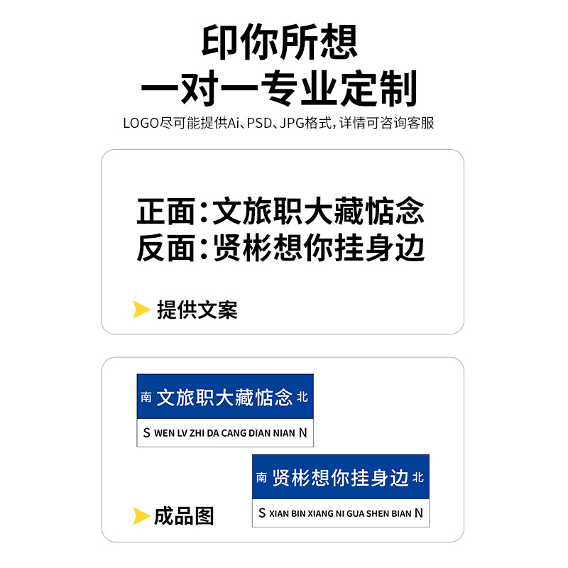 Llavero de Señal con Texto de Acrílico para Bolso image 2