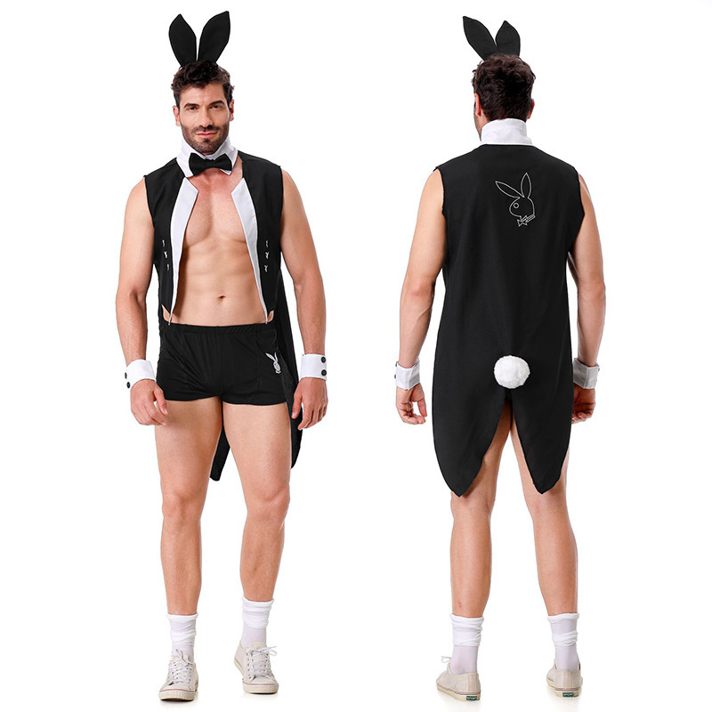 European and American Halloween Cosplay Role-Playing Performance Costume Bunny Outfit Men's Set Performance Clothing