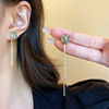 Silver needle, earrings, crystal earings, silver 925 sample, internet celebrity, flowered, high-quality style, light luxury style