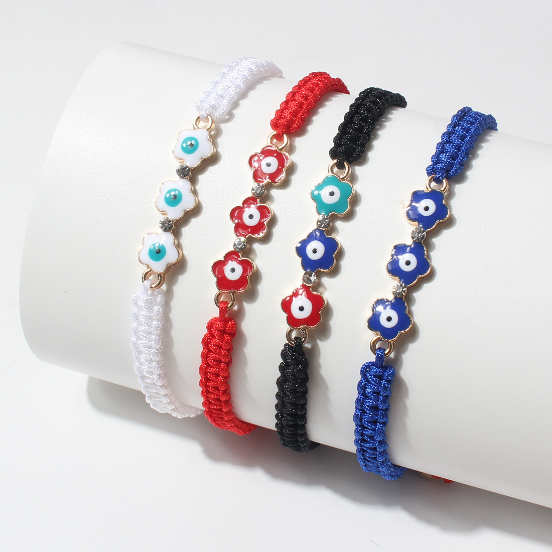 Fashion Heart Shape Eye Copper Inlay Zircon Bracelets 1 Piece