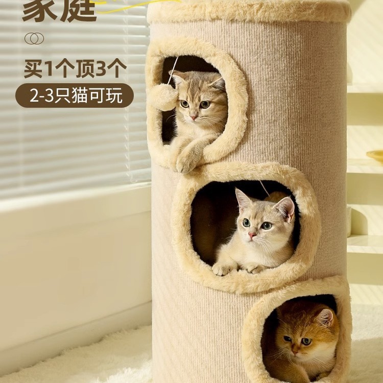 Cama para gatos de invierno caliente de doble capa para gatos jóvenes para dormir, cama para gatos de seda cerrada, casa segura para gatos y gatos, universal para todas las estaciones