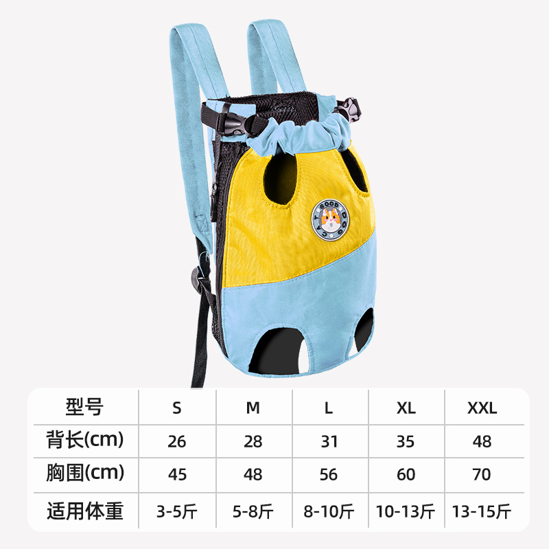 옐로우 & 블루 [편안하고 통기성이 좋아 고양이와 강아지 모두에게 적합] S 사이즈 추천 1.5-2.5kg