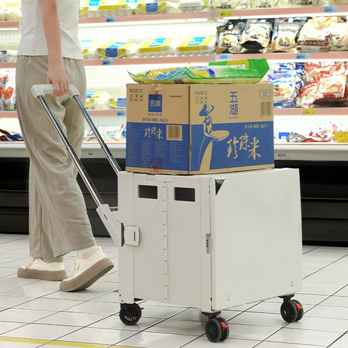 Camping van foldable table pull cart trolley campsite expansion cart stall outdoor small camp car