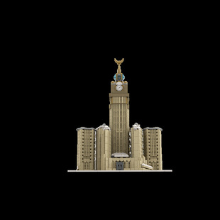 Building Blocks Cross-Border Moc-177867 Mecca Royal Clocktower Building Block Set 1738 Pieces Toys Gift