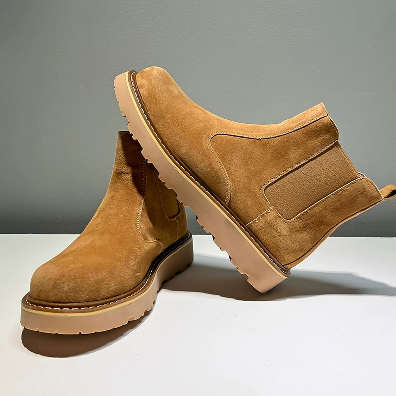 Martens, мужские высокие сапоги на платформе в английском стиле, натуральная кожа
