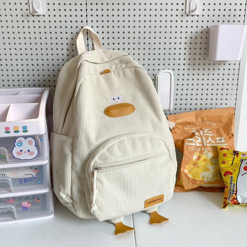 New Cartoon Little Duck Schoolbag Girls College Students All-match Japanese High School Students Korean Style Girls' Backpack Backpack New Cartoon Little Duck Schoolbag Girls College Students All-match Japanese High School Students Korean Style Girls' Backpack Backpack