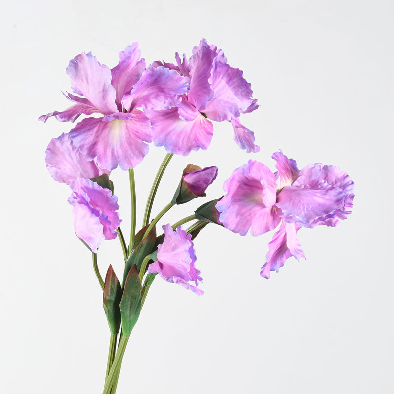 Home Décor Soft Furnishing Shape Flower Arrangement Venice Iris Watercolor Wash Dyed Artificial Flower Alice