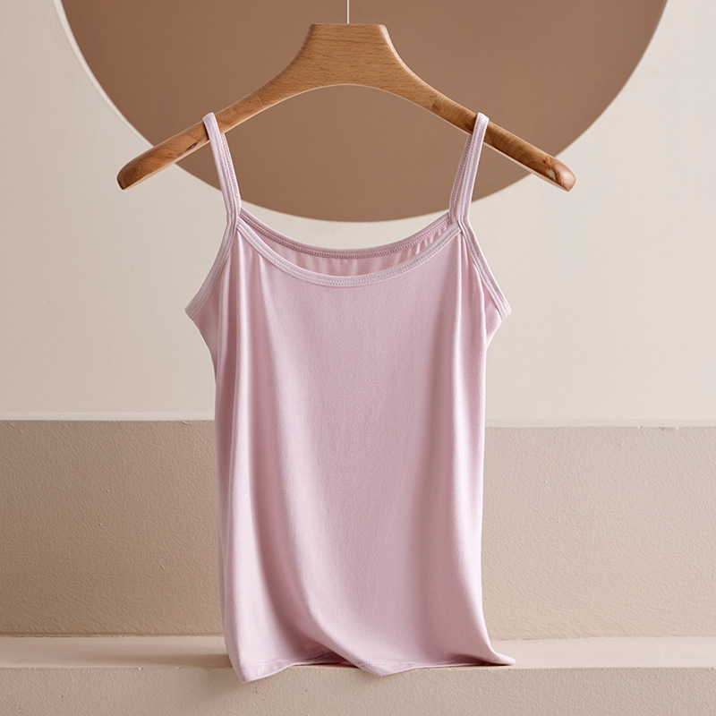 Primavera y verano modal ropa interior de fondo camisola de color sólido de las mujeres delgada cómoda transpirable ropa interior de fondo para adelgazar