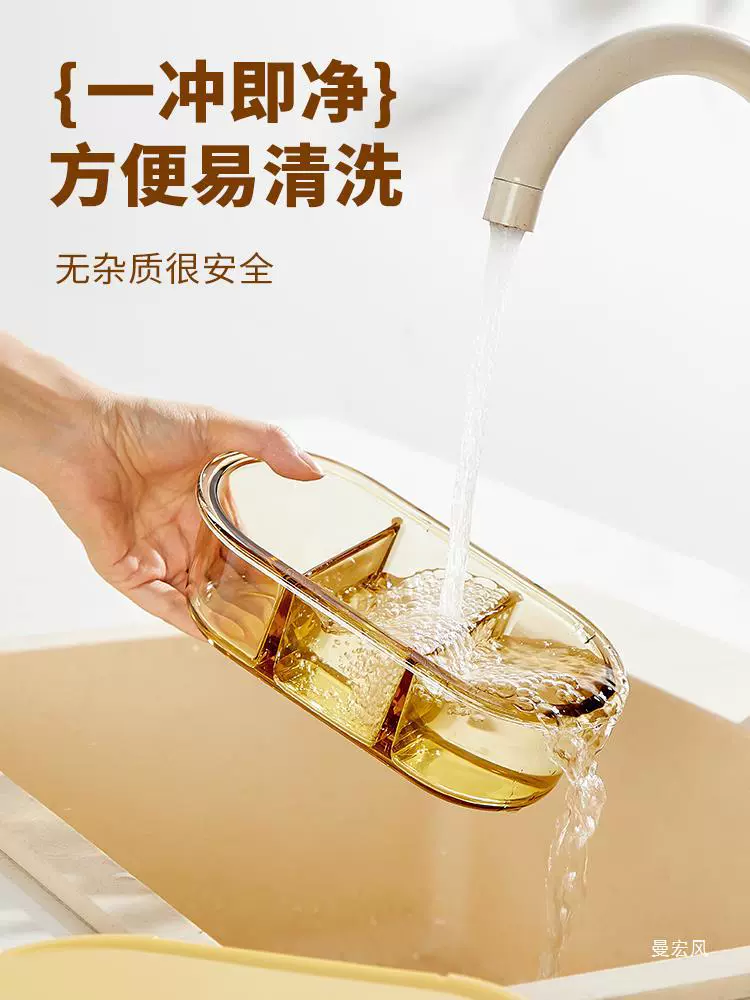 Hele buckle rice box microwave oven, heating special glass bowl, office worker with rice lunch box lunch box separation of fresh -keeping box