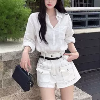 老钱风白色薄款长袖衬衫女装夏季松弛感宽松显瘦衬衣防晒通勤上衣