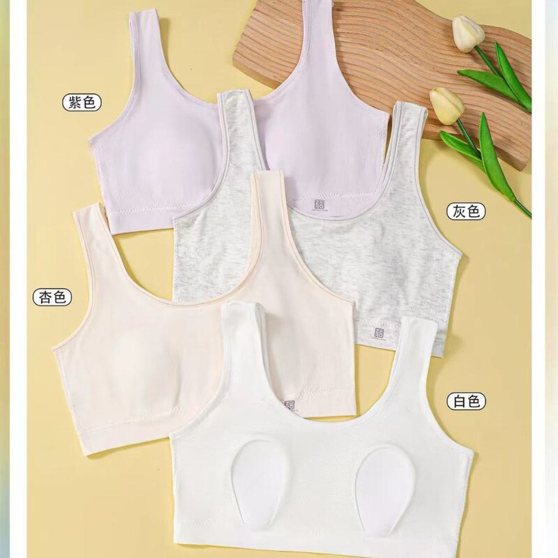 Jianshuyan 6742 Seamless Plus-Size Girl's Vest with Bunny Ears, Latex Fixed Cups, Minimizes Bust Appearance, Breathable Underwear Jianshuyan 6742 Seamless Plus-Size Girl's Vest with Bunny Ears, Latex Fixed Cups, Minimizes Bust Appearance, Breathable Underwear