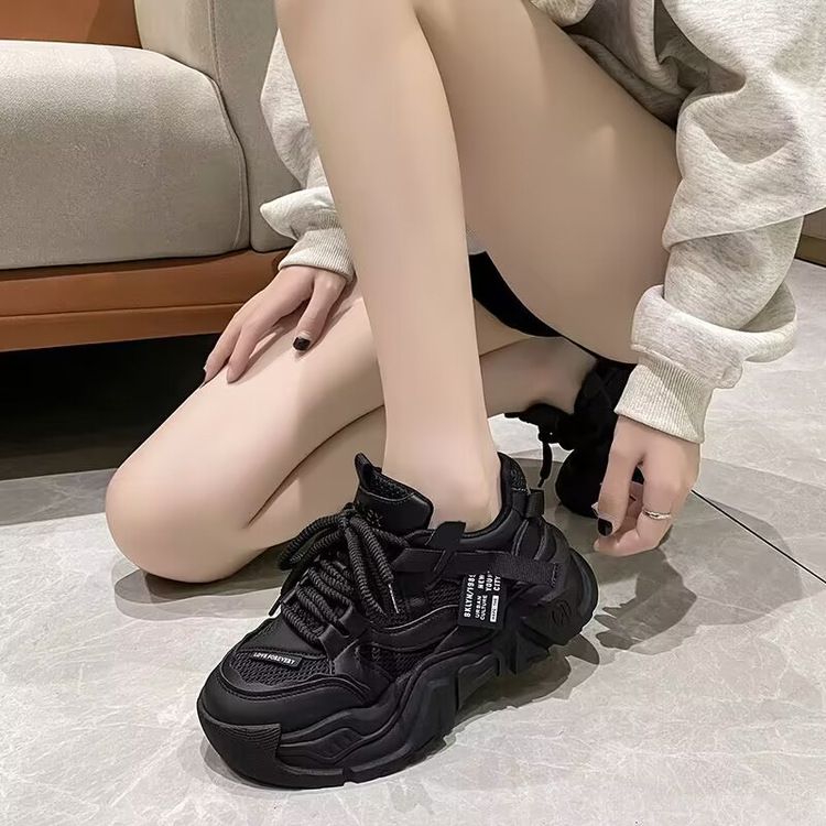 Ladies Platform Running Shoes Height Increasing Casual Trainers_voghion.com