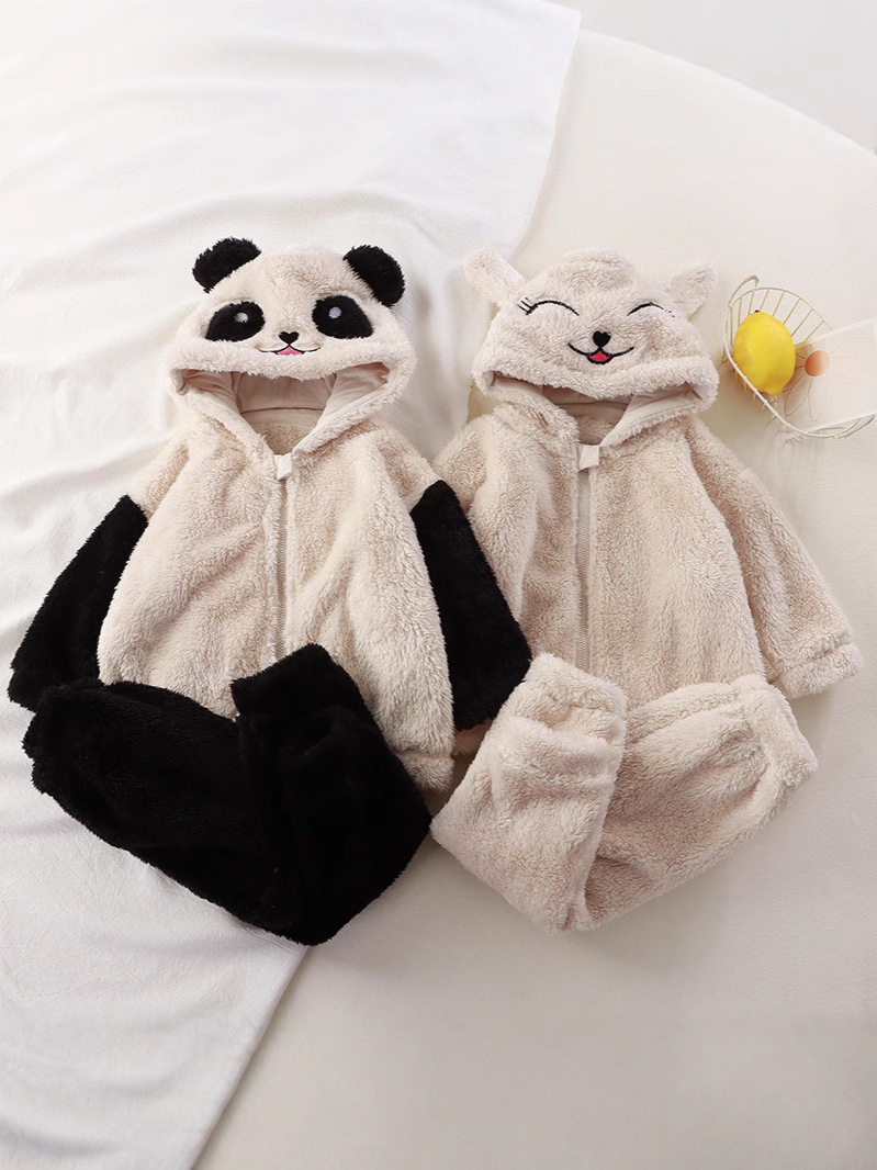 Children's demi-season flannel pijama with hood