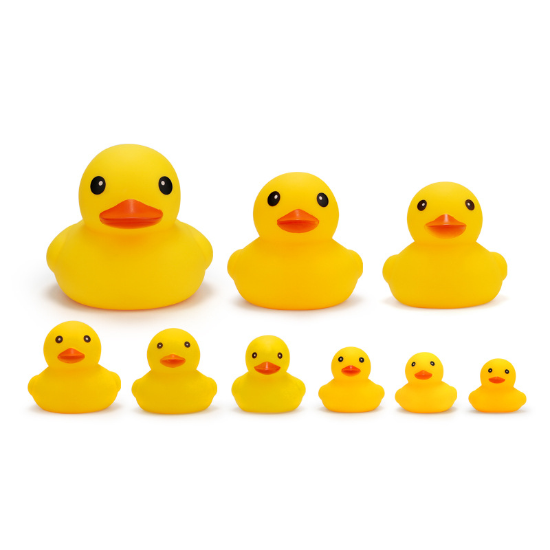 No. 8 pequeño pato amarillo juguete educativo para niños pellizcar sonido Hong Kong estilo pequeño pato juguete bebé baño jugando agua
