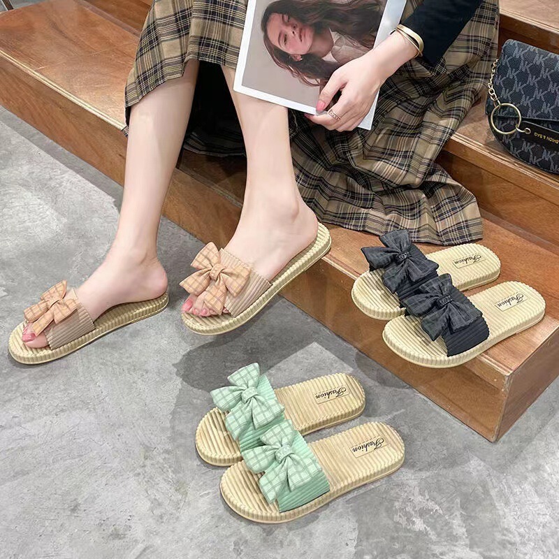New Fashionable Non-Slip Sandals for Ladies, Summer Flip-Flops for Girls, Casual Outdoor Beach Shoes, Women's Flat Slippers