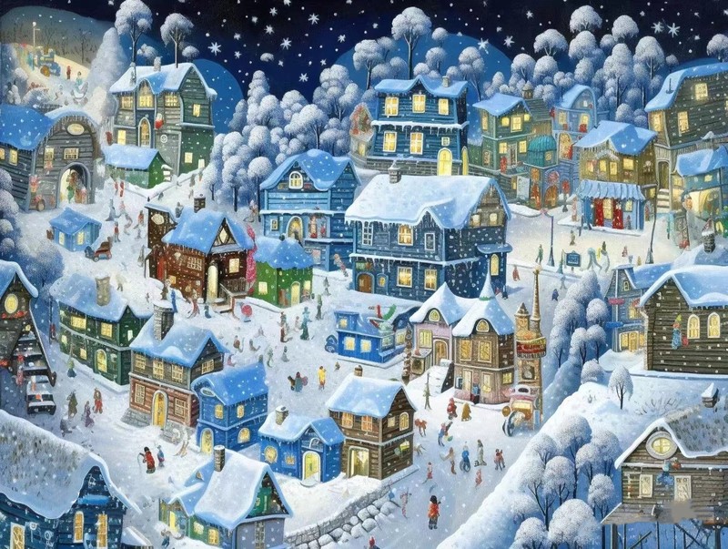 新しい5Dダイヤモンドはドリルいっぱいのクリスマスの雪景色の風景を描いて、十字の刺繍の客間の寝室の手作りの装飾画を貼ります。|undefined