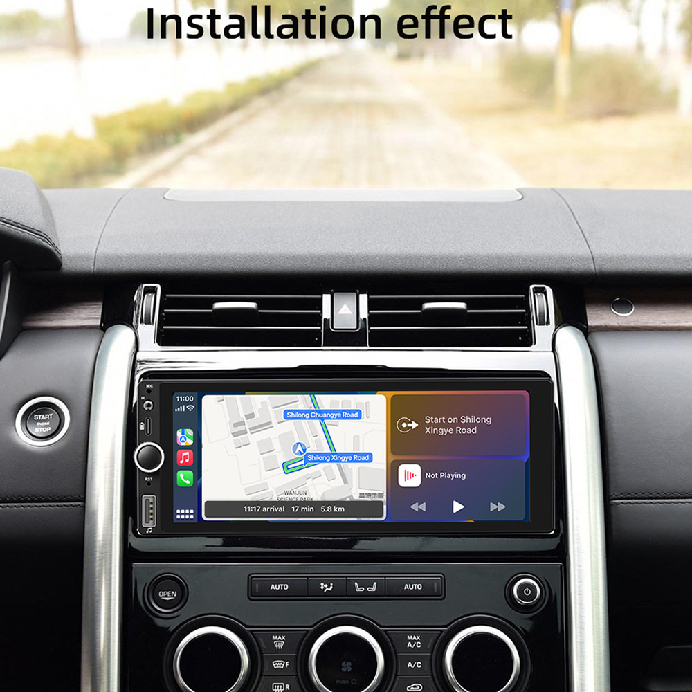 6.86 inch single ingot apple wireless CarPlay car MP5 player IPS screen car FM radio 12V