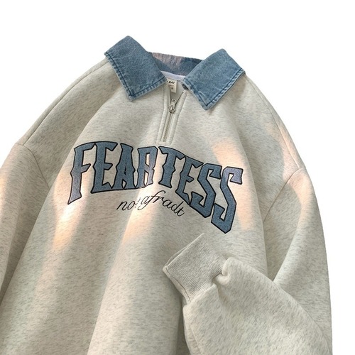 Half-zip POLO neck guard jacket for men, without hat, winter American-style coat, autumn and winter oversize heavy-duty tough top