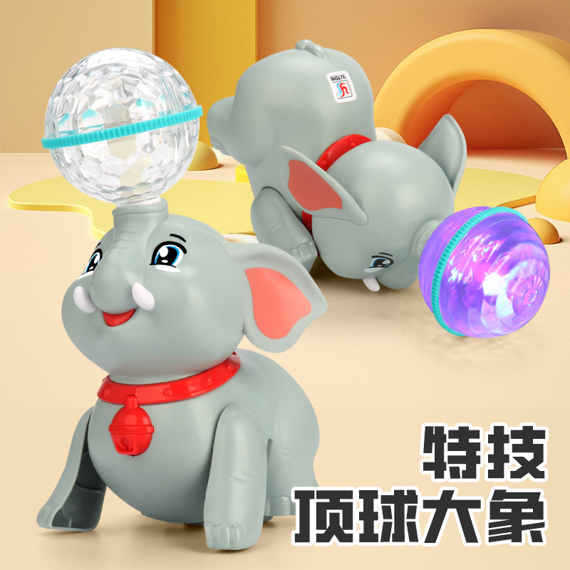 Tiktok mismo eléctrico Stunt cúpula elefante música luz giratoria sueño bola de luz juguete para niños al por mayor