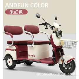 电动三轮车男士女士接送孩子代步成人小型老年双人家用电瓶车