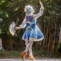 Genshin Impact Shenli Linghua cos Flower Time Letter косплей игра Лолита Лолита костюм парик полный комплект
