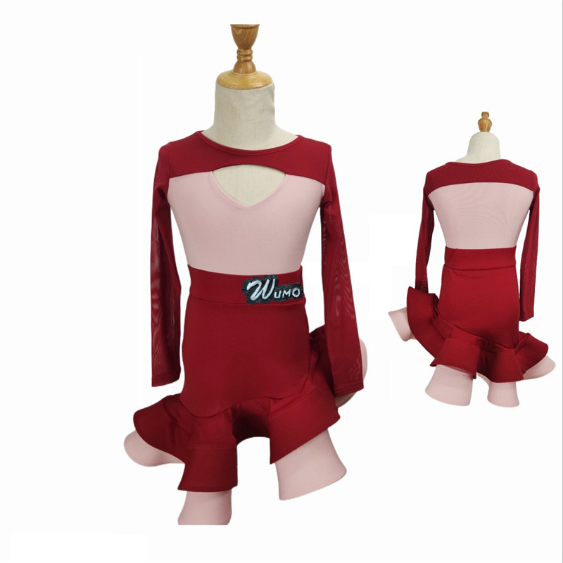 5114 dark red + tender pink