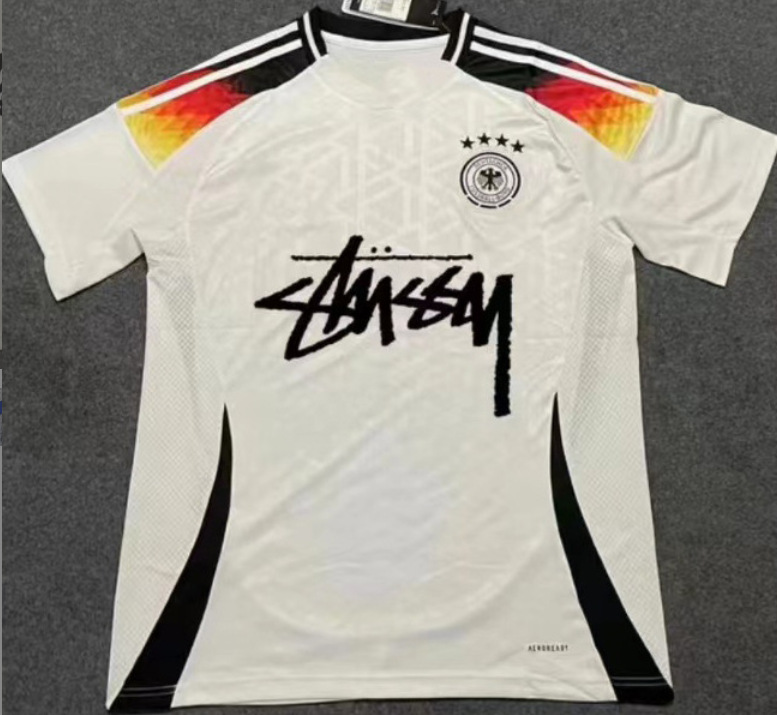 Stussy Jersey Brasil Flamengo Italia Edición conmemorativa Portugal París Francia Uniforme de fútbol