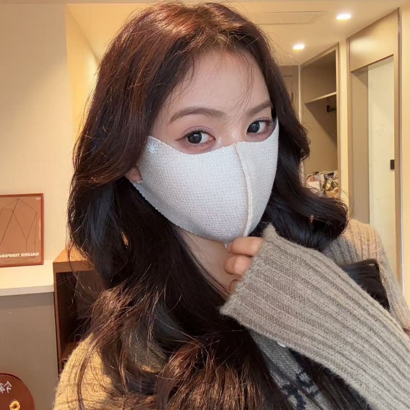 小狮子瑞恩透气保暖口罩女骑行加绒加厚保暖护眼角显脸小面罩秋冬|undefined