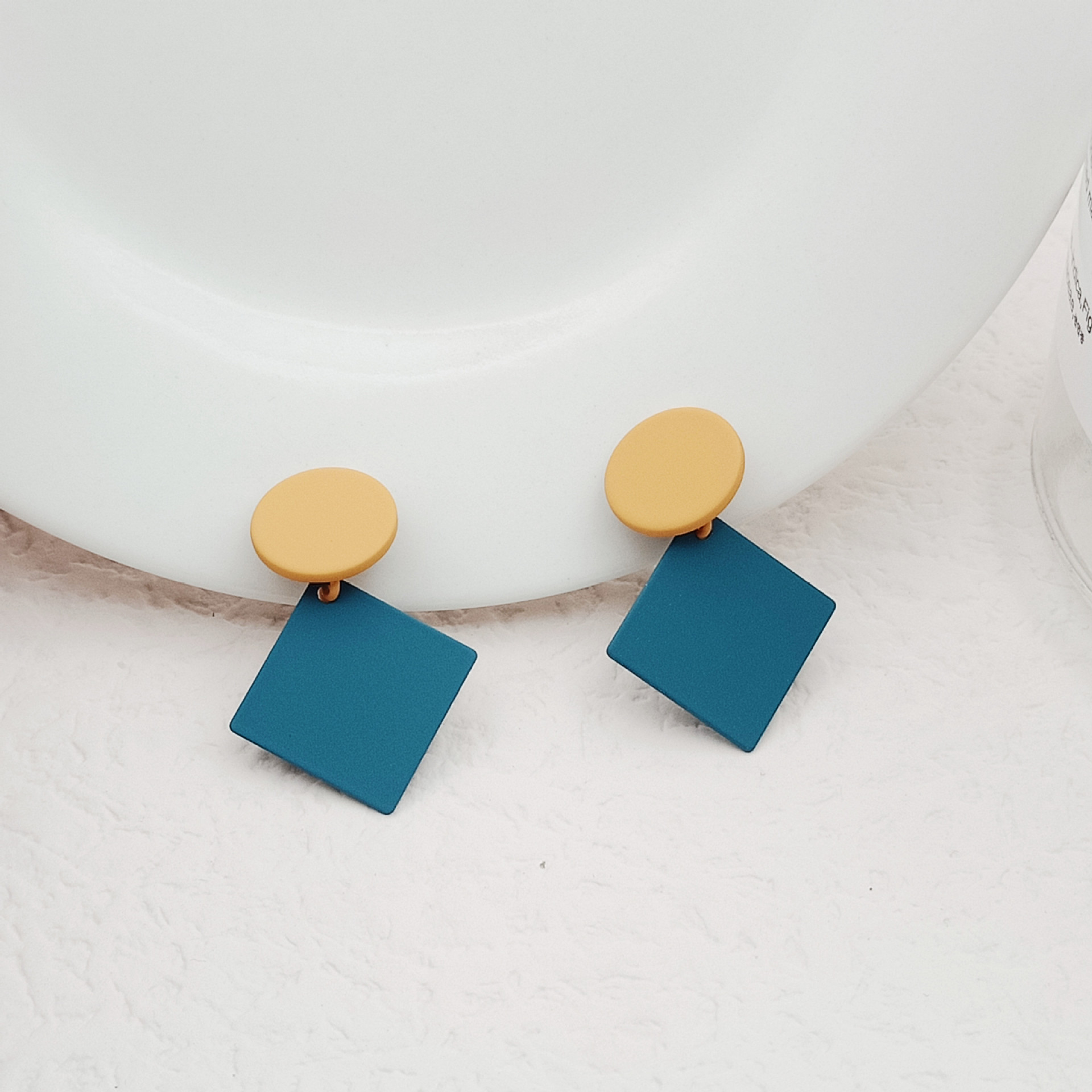 Simple Style Square Stoving Varnish Iron Drop Earrings Ear Clips display picture 2