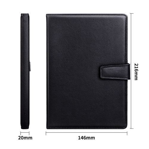 Deli 3302 notebook 120 sheets business magnetic buckle leather notebook work notepad diary meeting minutes