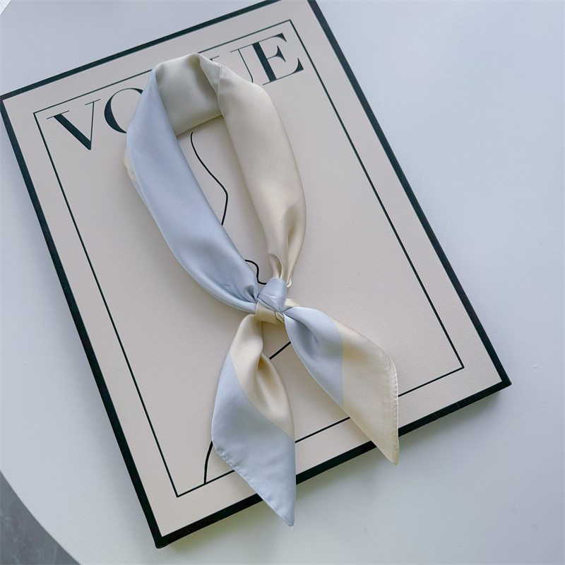 Bufandas de seda para mujeres primavera y otoño bufandas de moda para mujeres bufandas de cuello para maestros y empleados regalos de impresión de lujo ligero
